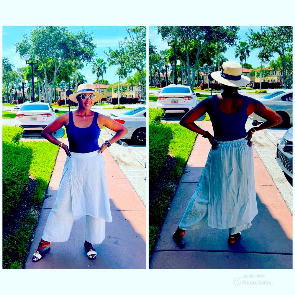 Pantalones de Lino. One size. Made in Italian